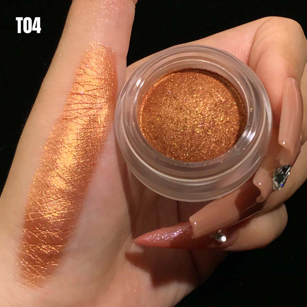 14-Color Metallic Eyeshadow Chameleon Creamy High Pigment Highlighter