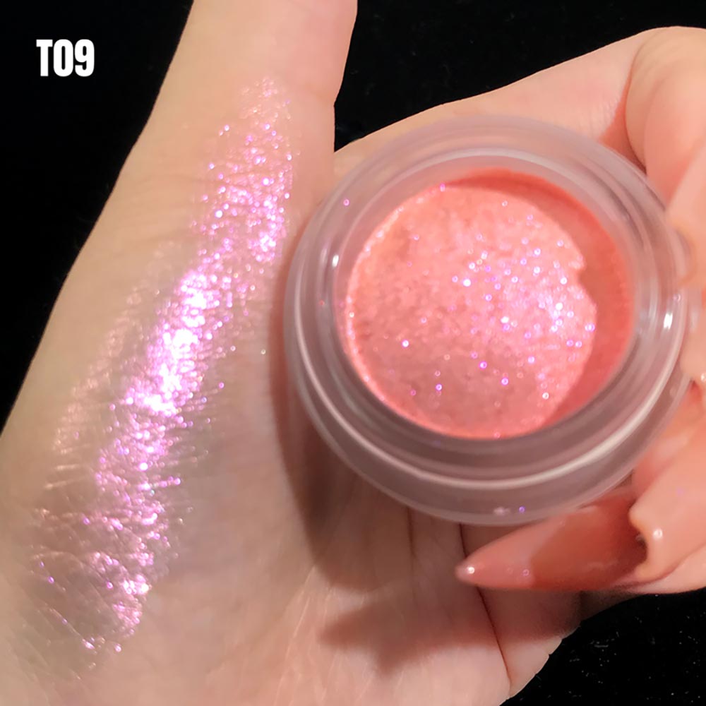 14-Color Metallic Eyeshadow Chameleon Creamy High Pigment Highlighter
