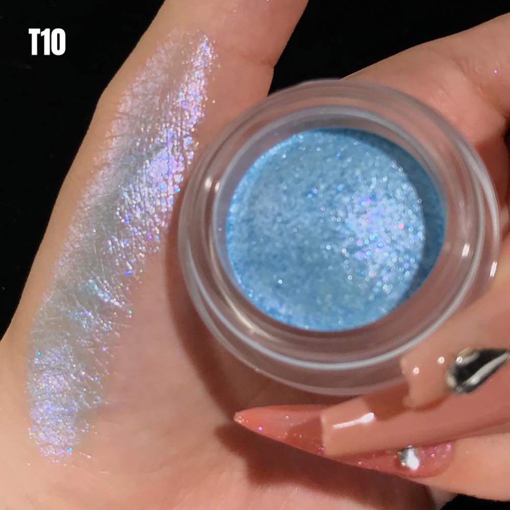 14-Color Metallic Eyeshadow Chameleon Creamy High Pigment Highlighter