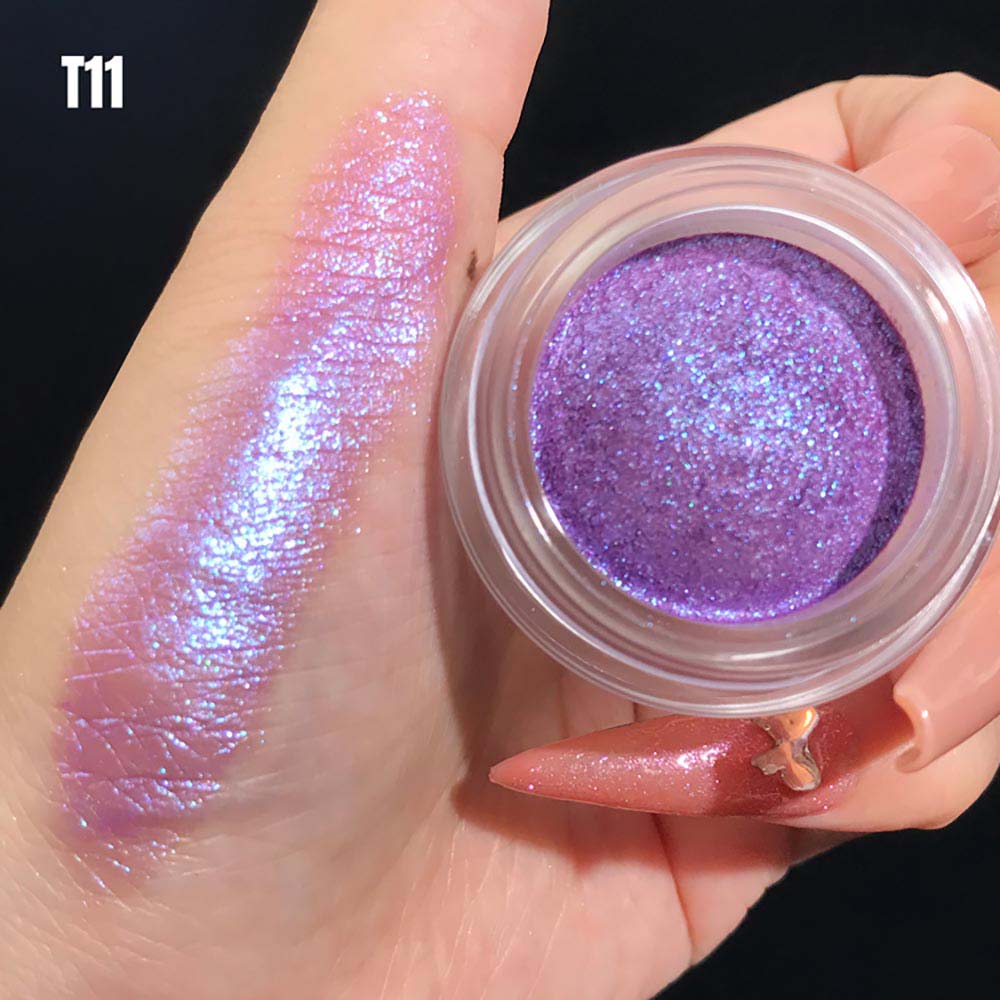 14-Color Metallic Eyeshadow Chameleon Creamy High Pigment Highlighter