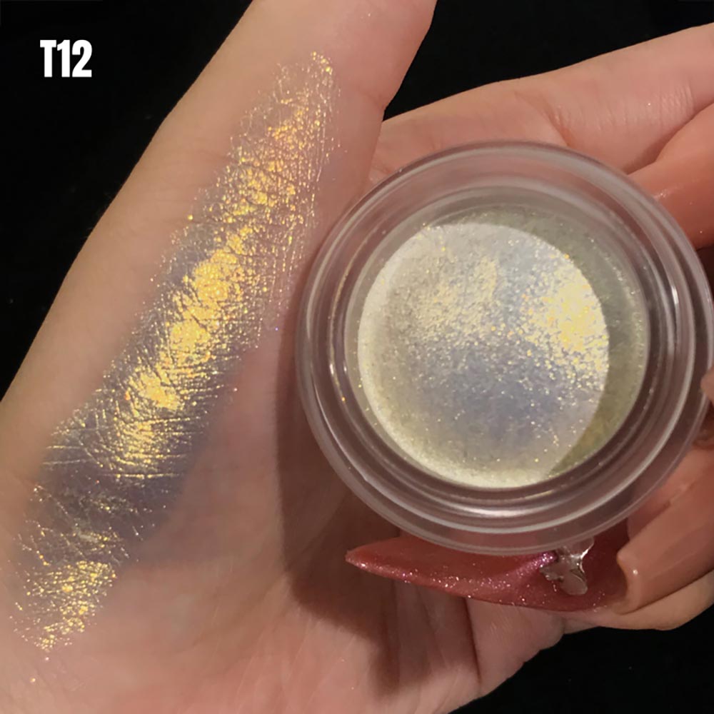 14-Color Metallic Eyeshadow Chameleon Creamy High Pigment Highlighter