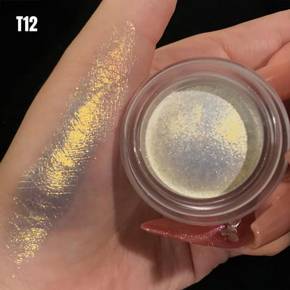14-Color Metallic Eyeshadow Chameleon Creamy High Pigment Highlighter