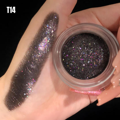14-Color Metallic Eyeshadow Chameleon Creamy High Pigment Highlighter