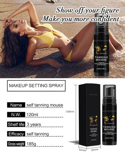 Tanning mousse bronzer moisturizing cream body tanning lotion sun beach