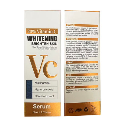 Face Serum 20% Vitamin C Essence Moisturizing Soothing Brightening 30Ml