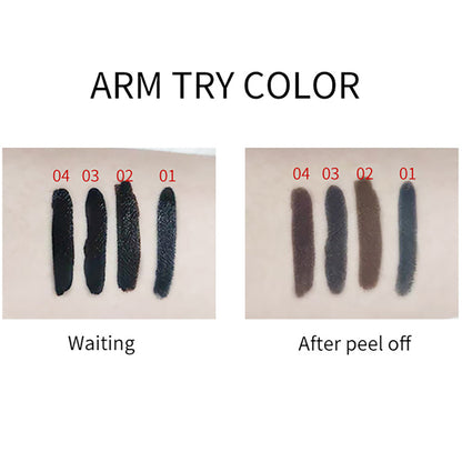 4 Color Eyebrow Tint Brow Gel Tattoo Peel-Off Dye Cream Long Lasting Waterproof