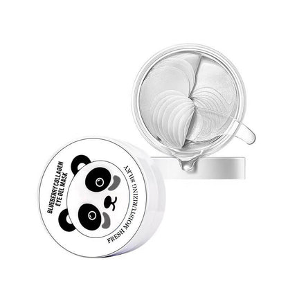 6 color panda eye mask patch crystal seaweed hydrating moisturizing