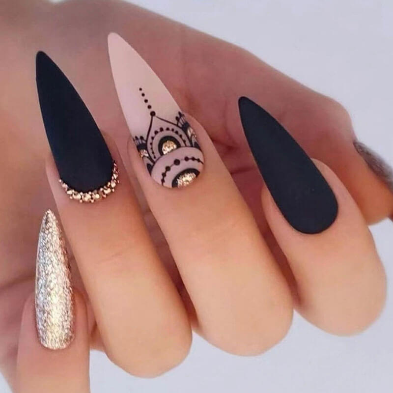 Press on nail collection manicure nail patch fake nail 24pcs