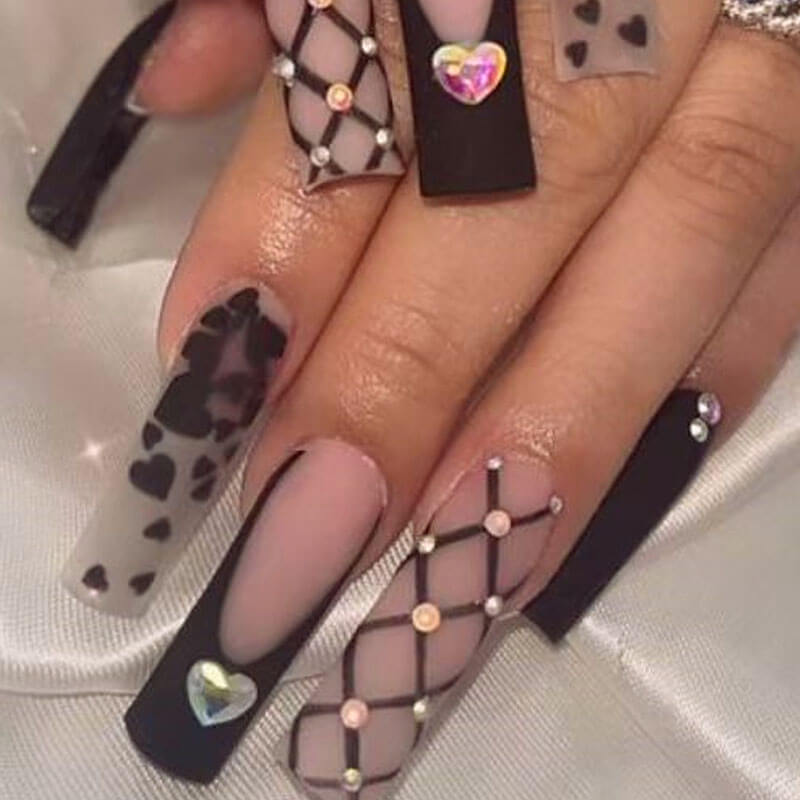 Manicure collection nail patch press on nail fake nail 24pcs