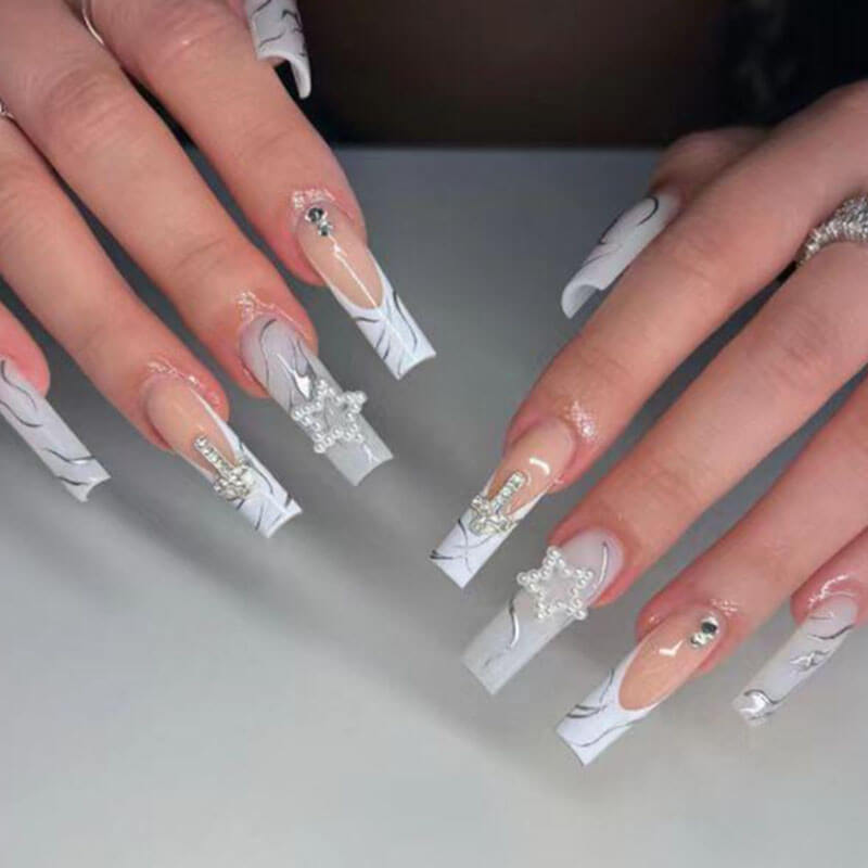 Manicure collection nail patch press on nail fake nail 24pcs