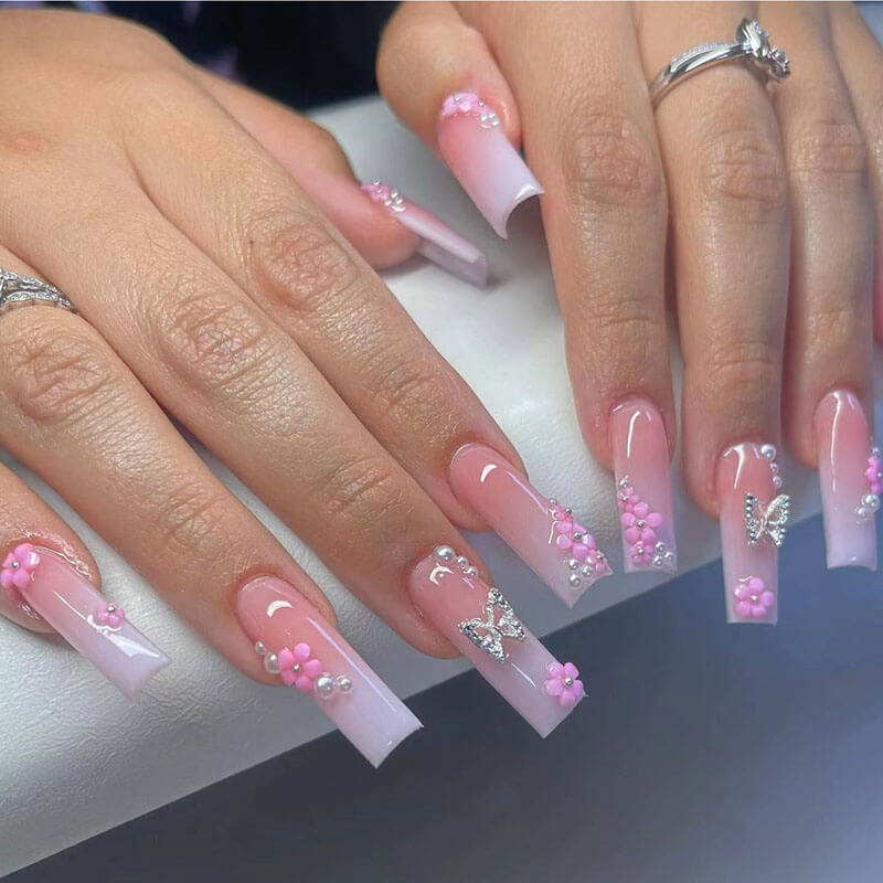 Manicure collection nail patch press on nail fake nail 24pcs