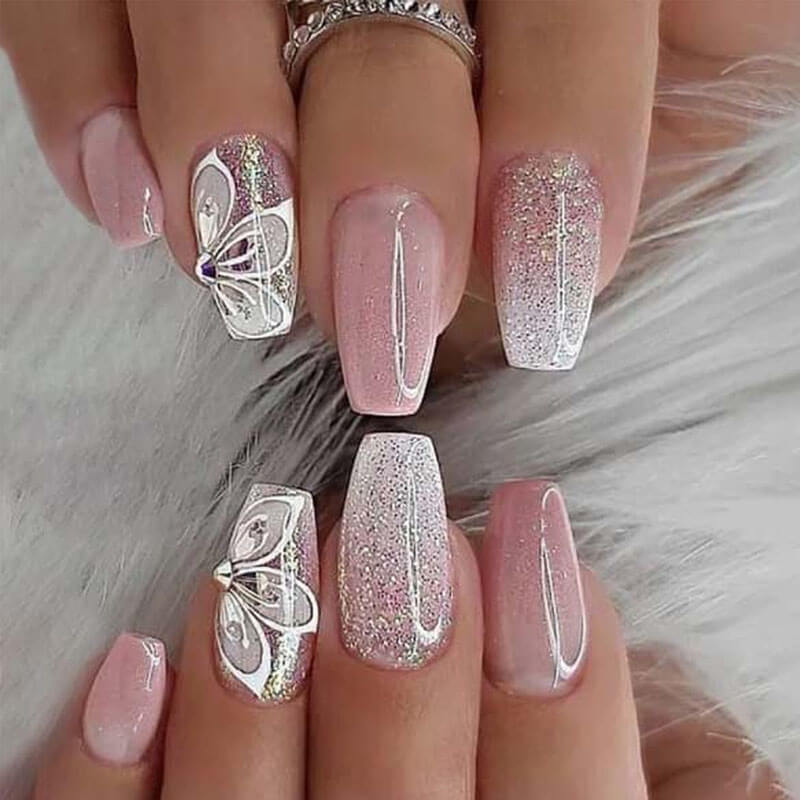 Press on nail collection manicure nail patch fake nail 24pcs