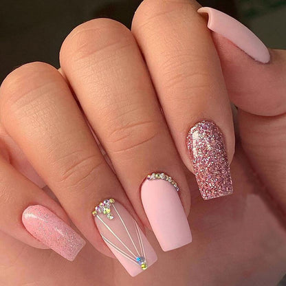 Manicure collection nail patch press on nail fake nail 24pcs