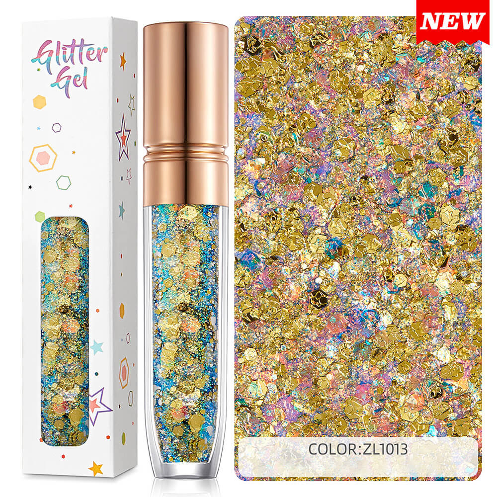 34 color eyeshadow gel glitter gel mermaid flash gelatin no glue required