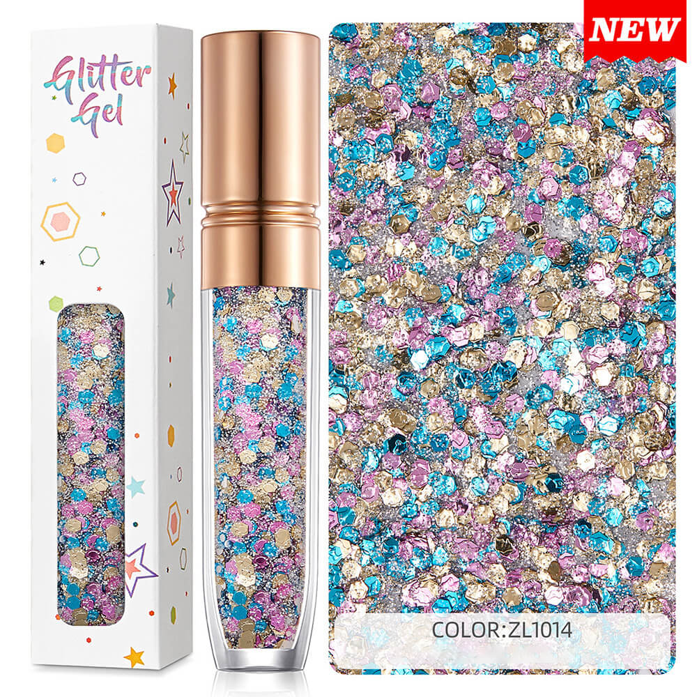 34 color eyeshadow gel glitter gel mermaid flash gelatin no glue required