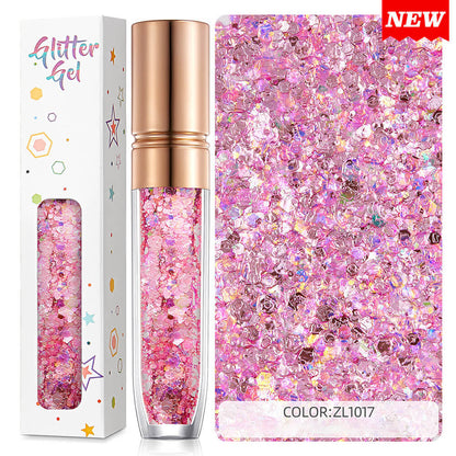 34 color eyeshadow gel glitter gel mermaid flash gelatin no glue required