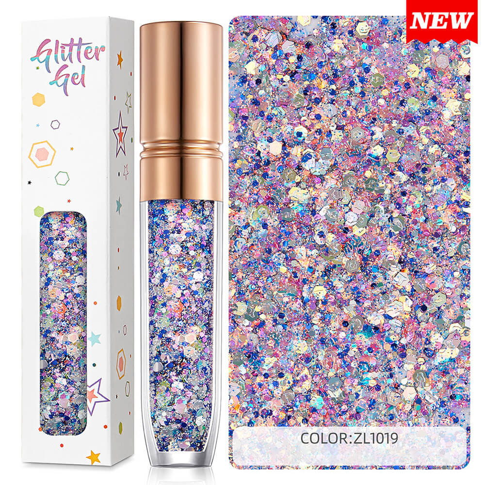 34 color eyeshadow gel glitter gel mermaid flash gelatin no glue required