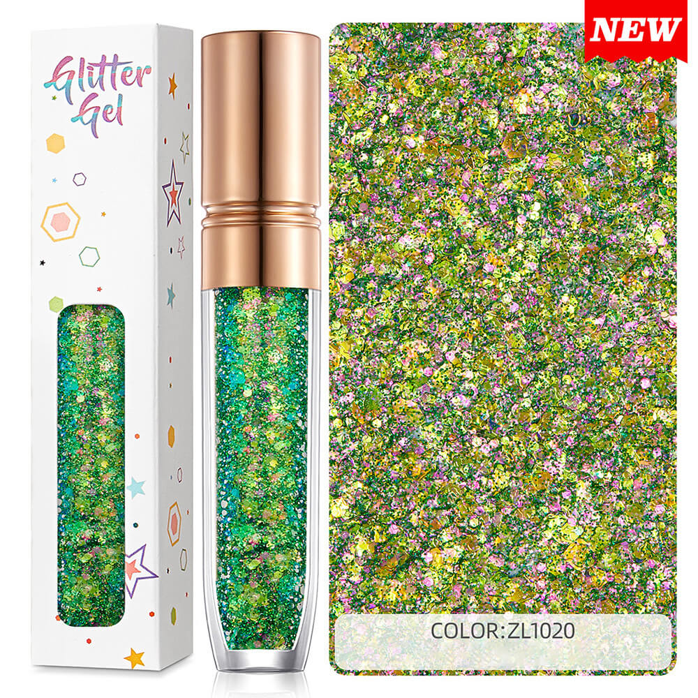 34 color eyeshadow gel glitter gel mermaid flash gelatin no glue required