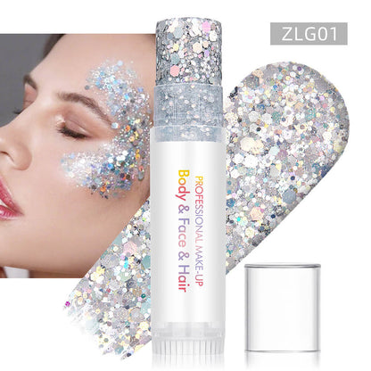 27 color glitter stick face body paint glitter gel mermaid eyeshadow makeup