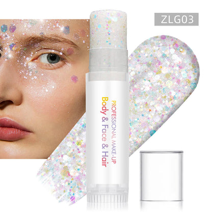 27 color glitter stick face body paint glitter gel mermaid eyeshadow makeup