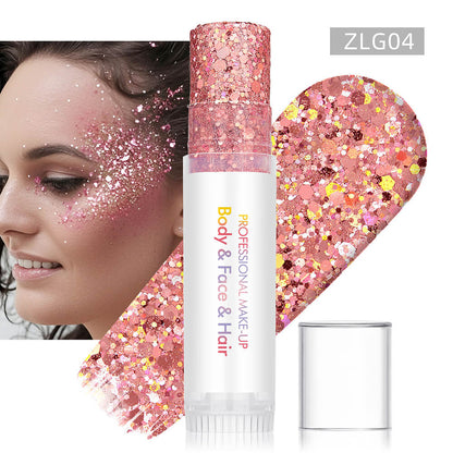 27 color glitter stick face body paint glitter gel mermaid eyeshadow makeup