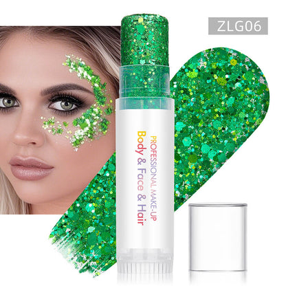 27 color glitter stick face body paint glitter gel mermaid eyeshadow makeup