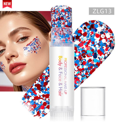 27 color glitter stick face body paint glitter gel mermaid eyeshadow makeup