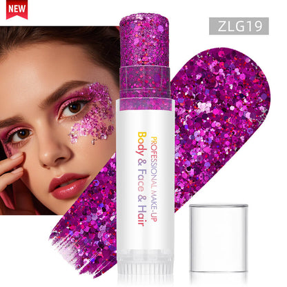 27 color glitter stick face body paint glitter gel mermaid eyeshadow makeup