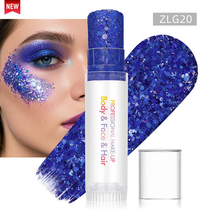 27 color glitter stick face body paint glitter gel mermaid eyeshadow makeup
