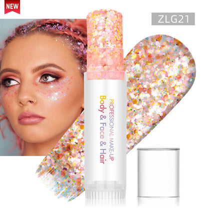 27 color glitter stick face body paint glitter gel mermaid eyeshadow makeup
