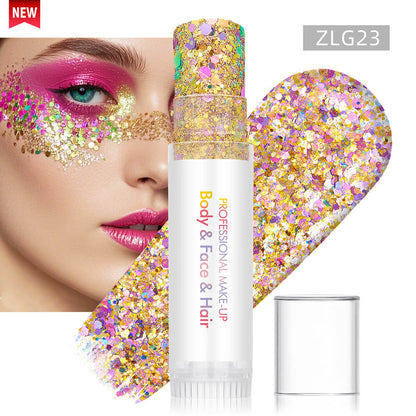 27 color glitter stick face body paint glitter gel mermaid eyeshadow makeup