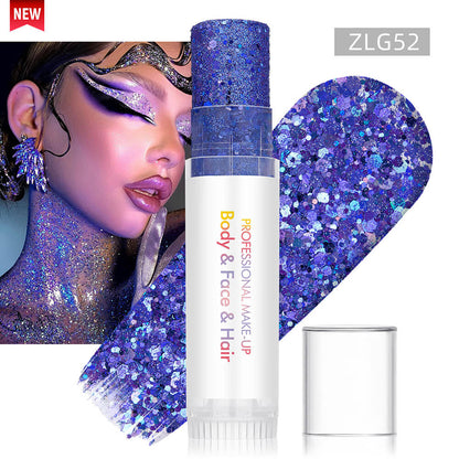 27 color glitter stick face body paint glitter gel mermaid eyeshadow makeup