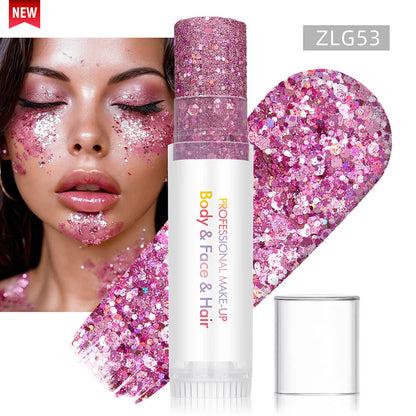 27 color glitter stick face body paint glitter gel mermaid eyeshadow makeup