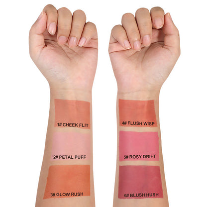 6 Color Air Cushion Blush Liquid Matte High Pigmented Long-Lasting Waterproof