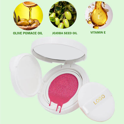 6-Color Air Cushion Liquid Blush Matte Finish High Pigment Long-Lasting Waterproof
