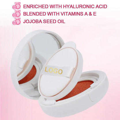 6-Color Air Cushion Liquid Blush Matte Finish High Pigment Long-Lasting Waterproof
