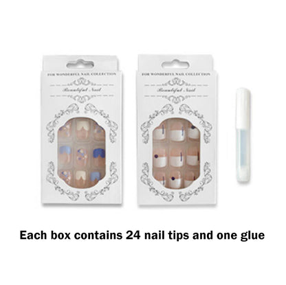 Diamond Nails Press On Nails Long Ballet Luxury Bride Wedding Party