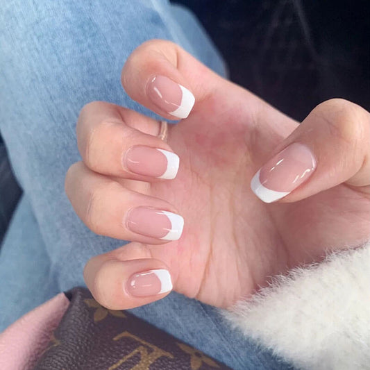 Pink press on nails manicure fake nails nail patches removable