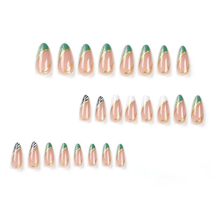 Nails fake nails wearable manicure French style nail art finished nails