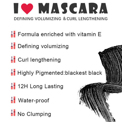Black Mascara Full Volume Curling Waterproof Long-Lasting Thickening Lengthening