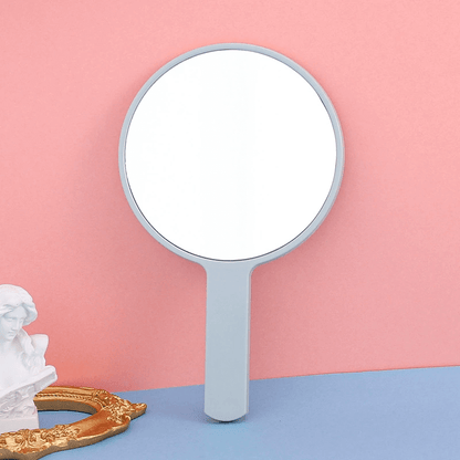 5 color makeup mirror round shape dressing portable handheld mirrors 12*21.5cm
