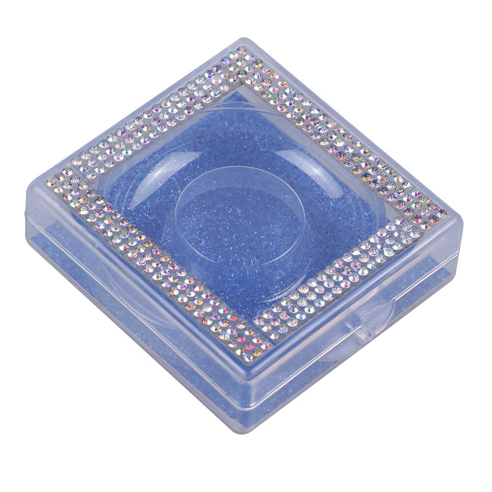 12 color diamond eyelash box square storage eyelash packaging box