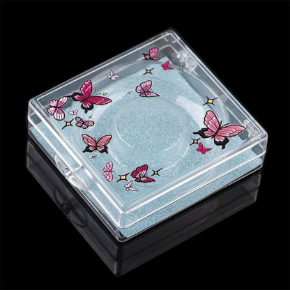 12 color butterfly eyelash packaging box square new lash storage box