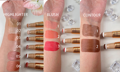 Enlumineur liquide 6 couleurs, baume scintillant, haute pigmentation