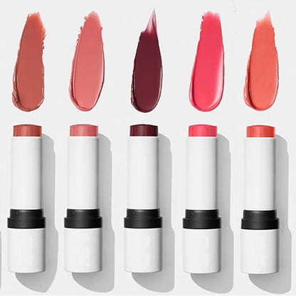 5 Color Cream Blush Stick Double-Ended Blusher With Brush Waterproof Long Lasting