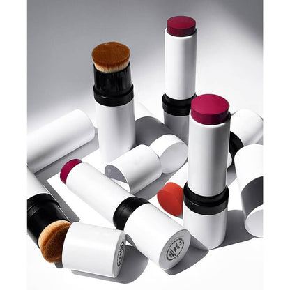 5 color cream blush stick double-ended blusher with brush waterproof