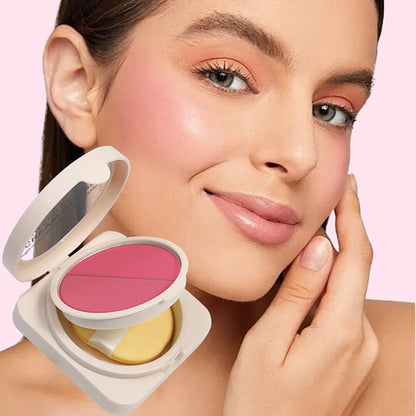 6-Color 2-in-1 Blusher Cream Blush Palette Long-Lasting High Pigment Waterproof