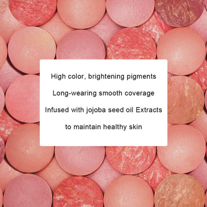 12-Color Baked Blush Mixed-Shade Palette Matte & Shimmer Long-Lasting Vegan
