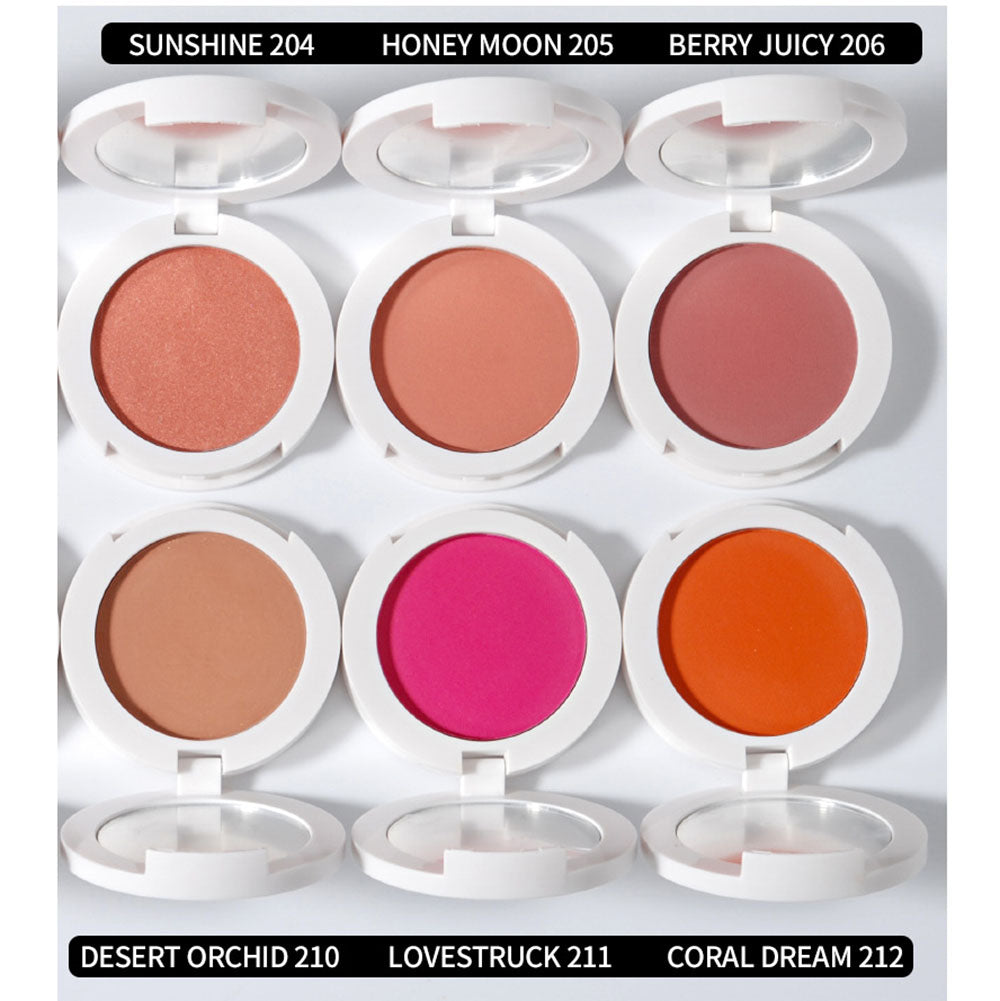 12 Color Matte Blush Nude Cheek Blusher Pressed Powder High Pigmented