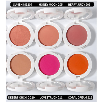 12 Color Matte Blush Nude Cheek Blusher Pressed Powder High Pigmented
